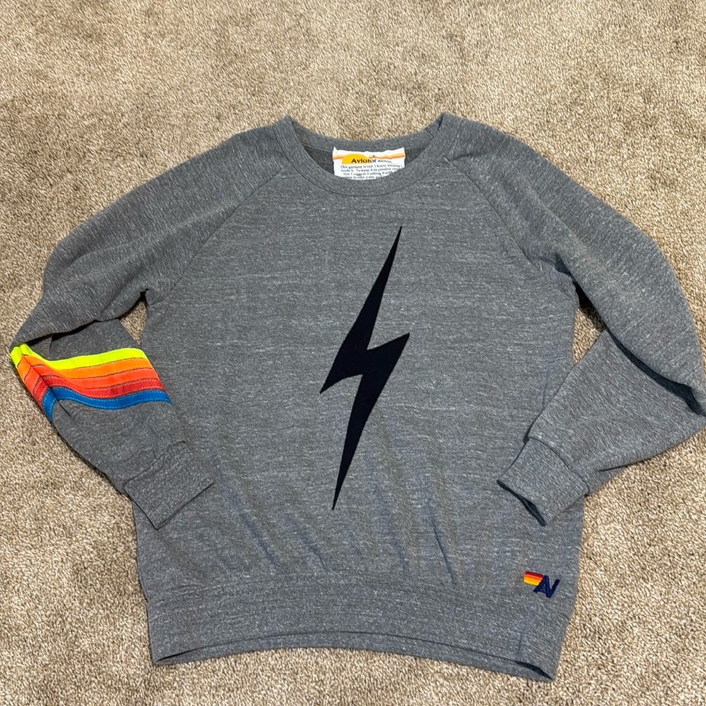 Gray Lightning Bolt Sweatshirt